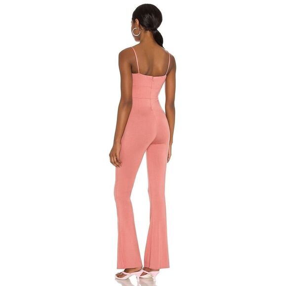 NEW! Lovers + Friends Pink Archie flare leg jumpsuit size US XS - Picture 2 of 9